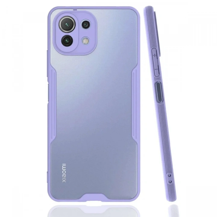 Mey İthalat®   Mİ 11 Lite Kılıf Platin Silikon - Lila