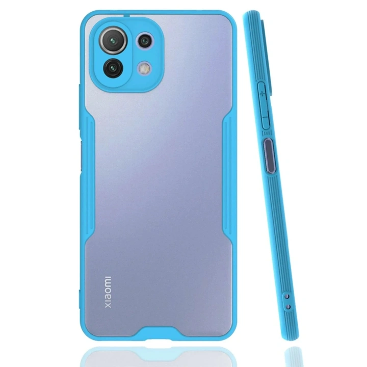 Mey İthalat®   Mİ 11 Lite Kılıf Platin Silikon - Mavi