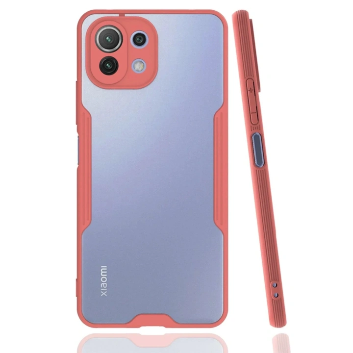 Mey İthalat®   Mİ 11 Lite Kılıf Platin Silikon - Pembe