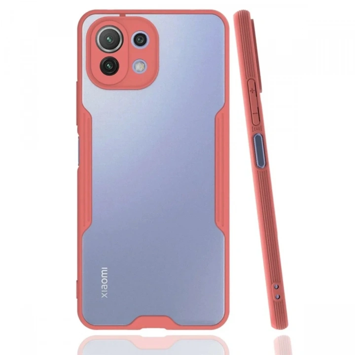 Mey İthalat®   Mİ 11 Lite Kılıf Platin Silikon - Pembe