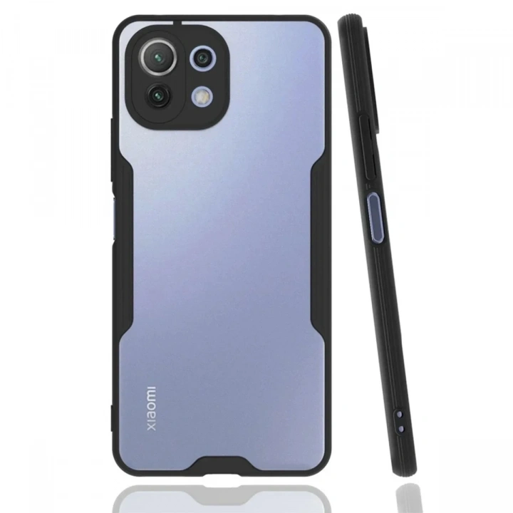Mey İthalat®   Mİ 11 Lite Kılıf Platin Silikon - Siyah