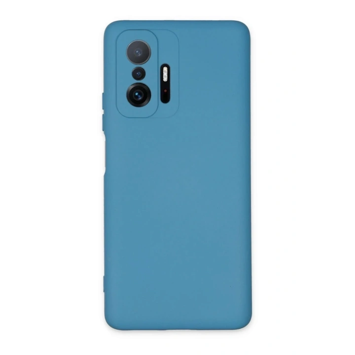 Mey İthalat®   Mi 11T Pro Kılıf Nano içi Kadife Silikon - Mavi