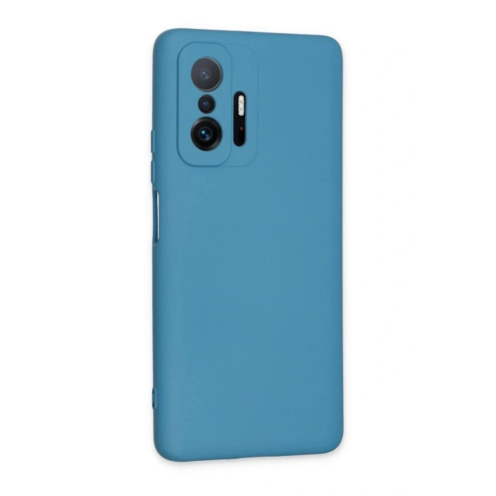 Mey İthalat®   Mi 11T Pro Kılıf Nano içi Kadife Silikon - Mavi
