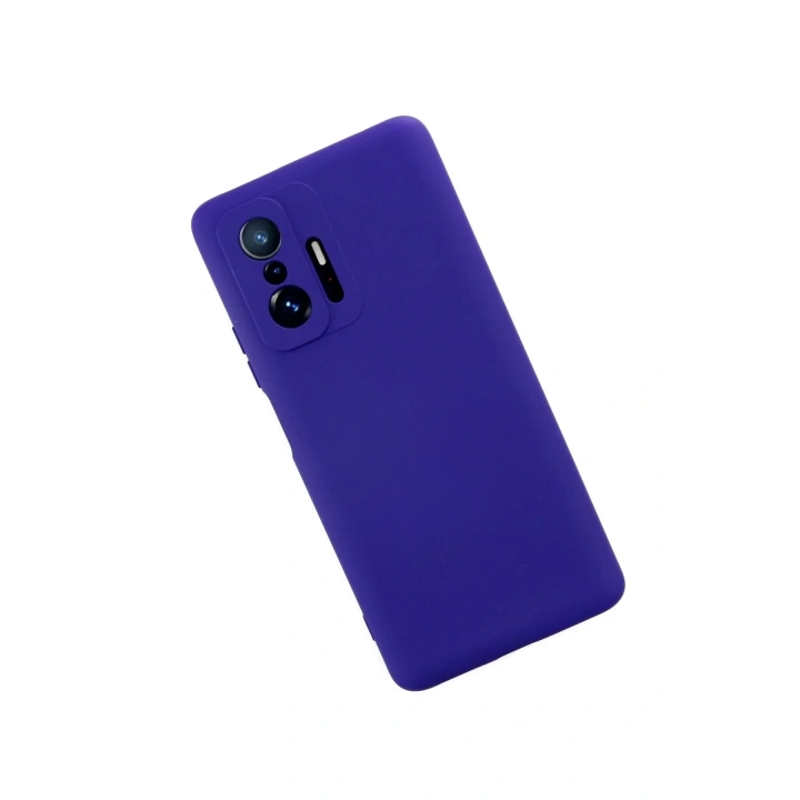 Mey İthalat®   Mi 11T Pro Kılıf Nano içi Kadife Silikon - Mor