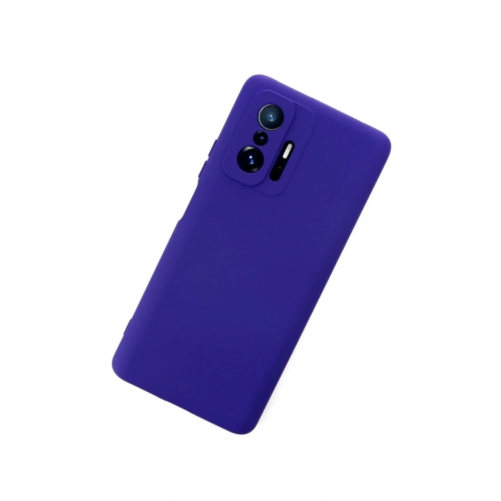 Mey İthalat®   Mi 11T Pro Kılıf Nano içi Kadife Silikon - Mor