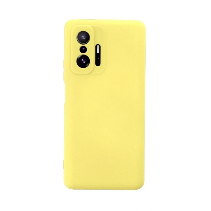 Mey İthalat®   Mi 11T Pro Kılıf Nano içi Kadife Silikon - Sarı