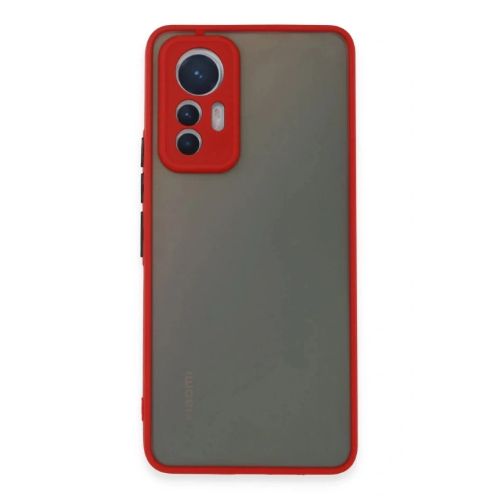 Mey İthalat®   Mi 12 Lite Kılıf Montreal Silikon Kapak - Kırmızı