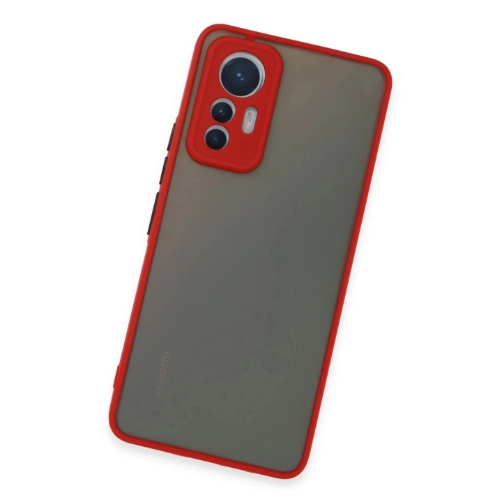 Mey İthalat®   Mi 12 Lite Kılıf Montreal Silikon Kapak - Kırmızı