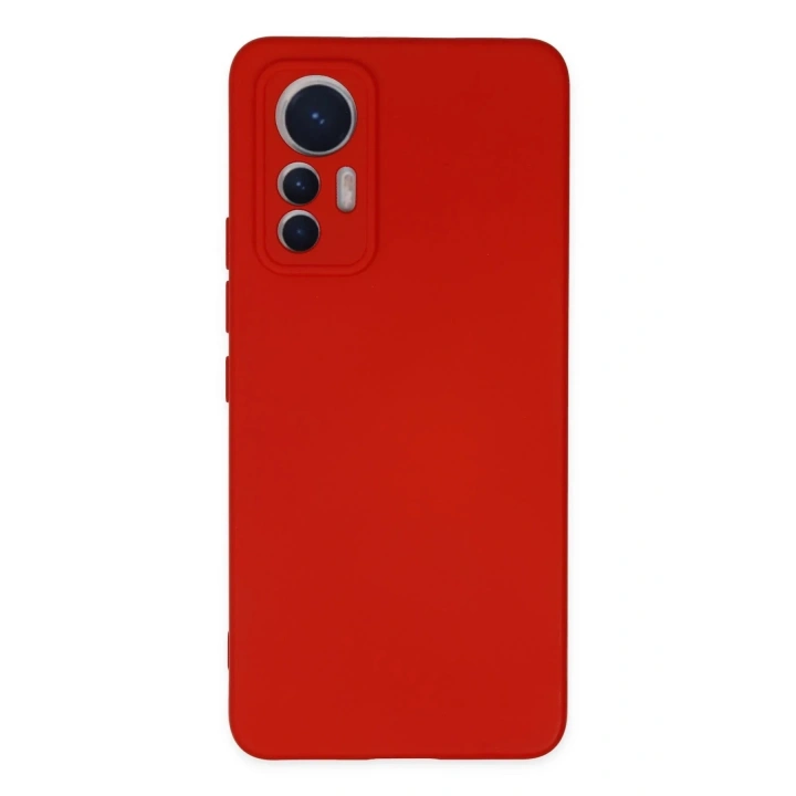 Mey İthalat®   Mi 12 Lite Kılıf Nano içi Kadife Silikon - Kırmızı