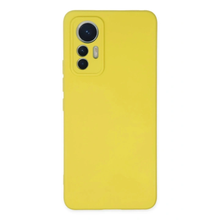 Mey İthalat®   Mi 12 Lite Kılıf Nano içi Kadife Silikon - Sarı