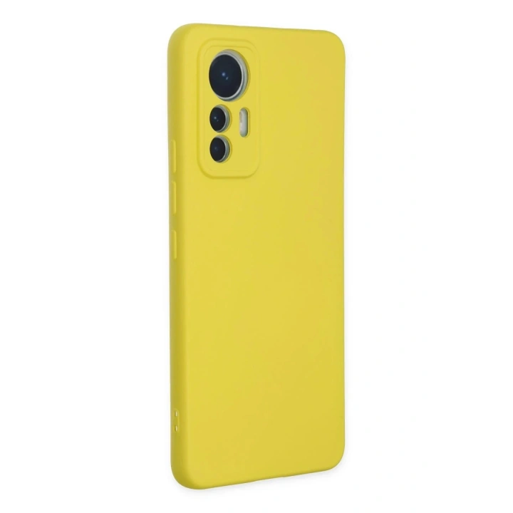 Mey İthalat®   Mi 12 Lite Kılıf Nano içi Kadife Silikon - Sarı