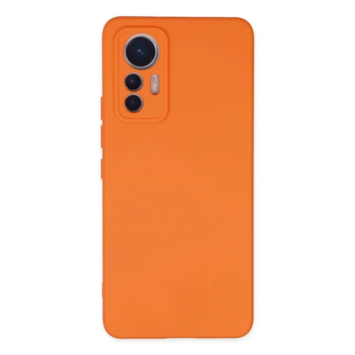 Mey İthalat®   Mi 12 Lite Kılıf Nano içi Kadife Silikon - Turuncu