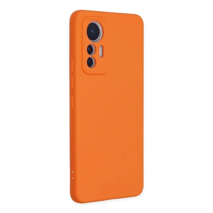 Mey İthalat®   Mi 12 Lite Kılıf Nano içi Kadife Silikon - Turuncu