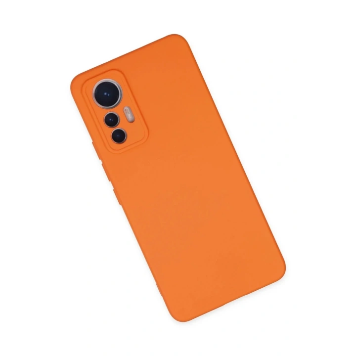 Mey İthalat®   Mi 12 Lite Kılıf Nano içi Kadife Silikon - Turuncu