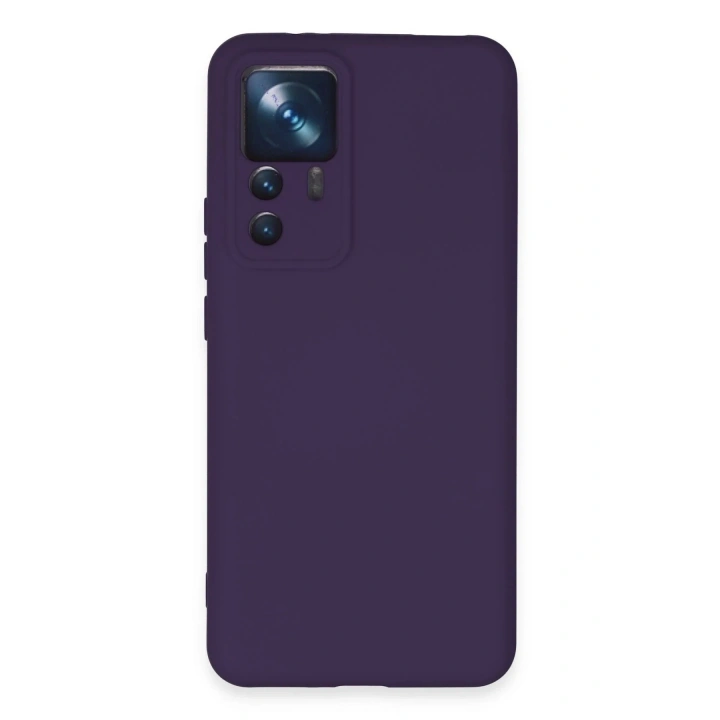 Mey İthalat®   Mi 12T Pro Kılıf Nano içi Kadife Silikon - Mor