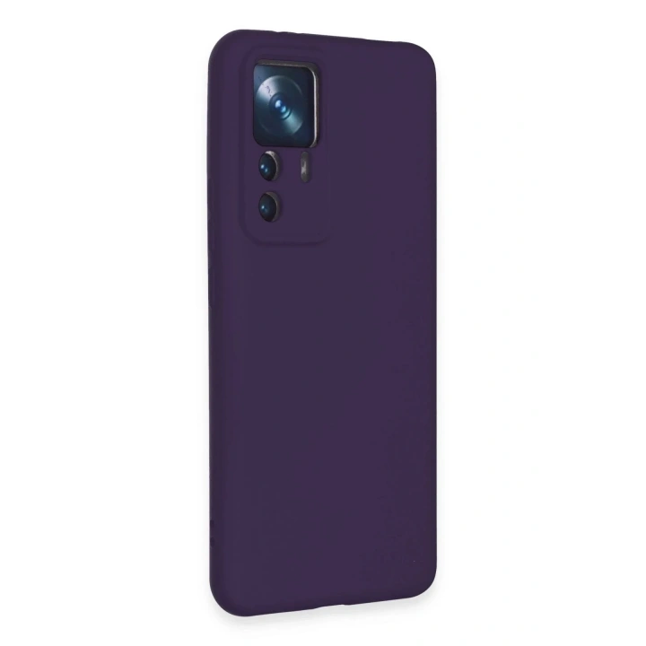 Mey İthalat®   Mi 12T Pro Kılıf Nano içi Kadife Silikon - Mor
