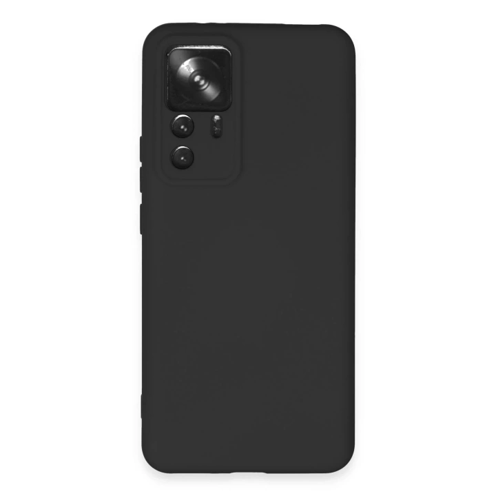 Mey İthalat®   Mi 12T Pro Kılıf Nano içi Kadife Silikon - Siyah