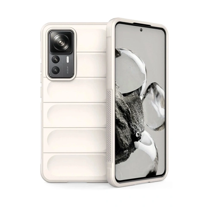 Mey İthalat®   Mi 12T Pro Kılıf Optimum Silikon - Krem