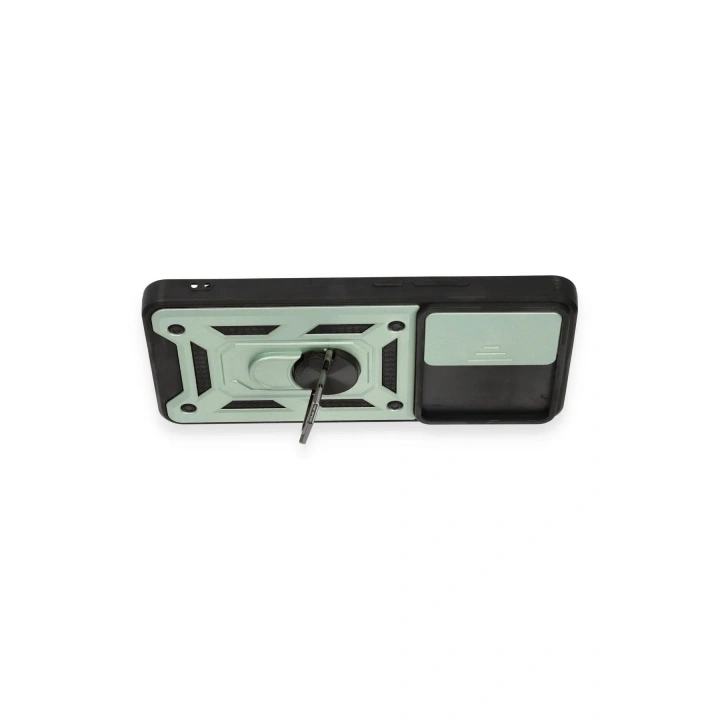 Mey İthalat®   Mi 12T Pro Kılıf Pars Lens Yüzüklü Silikon - Yeşil