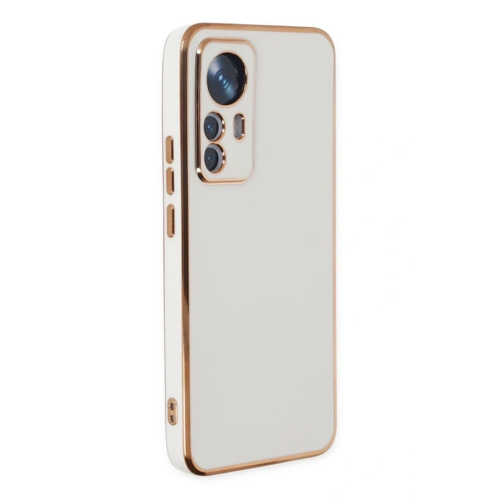 Mey İthalat®   Mi 12T Pro Kılıf Volet Silikon - Beyaz