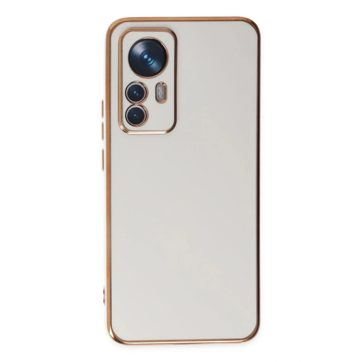 Mey İthalat®   Mi 12T Pro Kılıf Volet Silikon - Beyaz