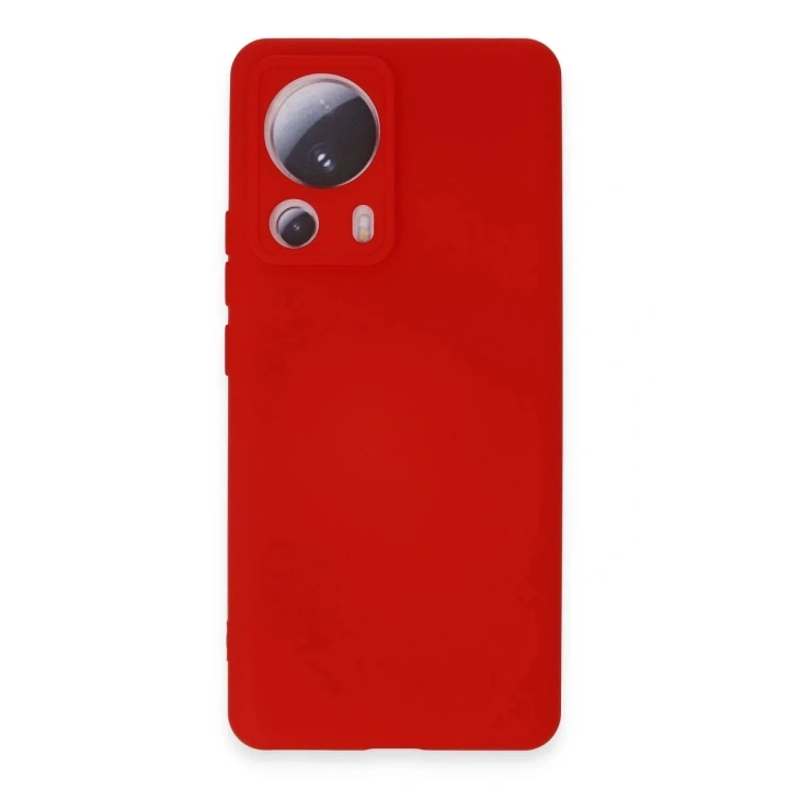 Mey İthalat®   Mi 13 Lite Kılıf Nano içi Kadife Silikon - Kırmızı