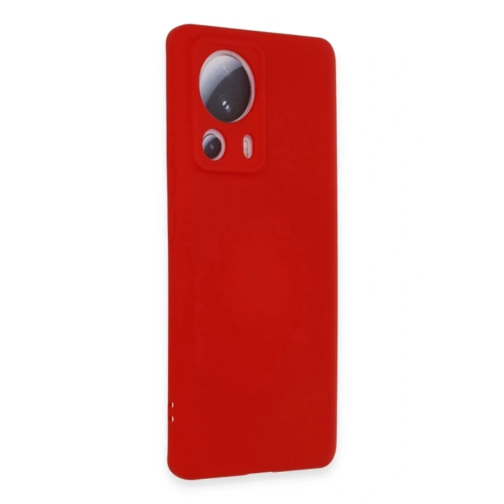 Mey İthalat®   Mi 13 Lite Kılıf Nano içi Kadife Silikon - Kırmızı