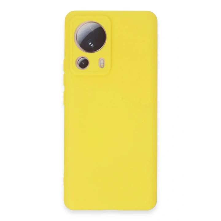 Mey İthalat®   Mi 13 Lite Kılıf Nano içi Kadife Silikon - Sarı