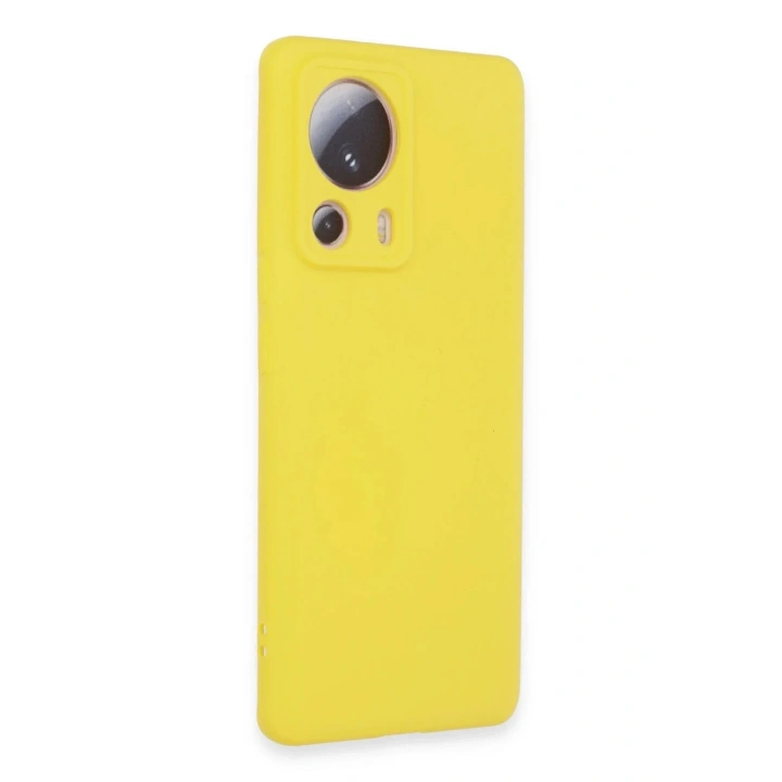 Mey İthalat®   Mi 13 Lite Kılıf Nano içi Kadife Silikon - Sarı
