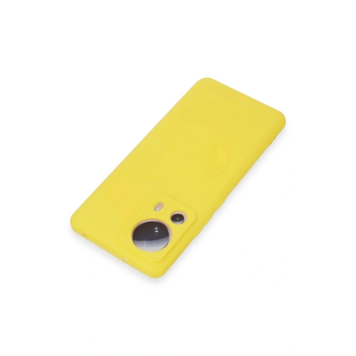 Mey İthalat®   Mi 13 Lite Kılıf Nano içi Kadife Silikon - Sarı