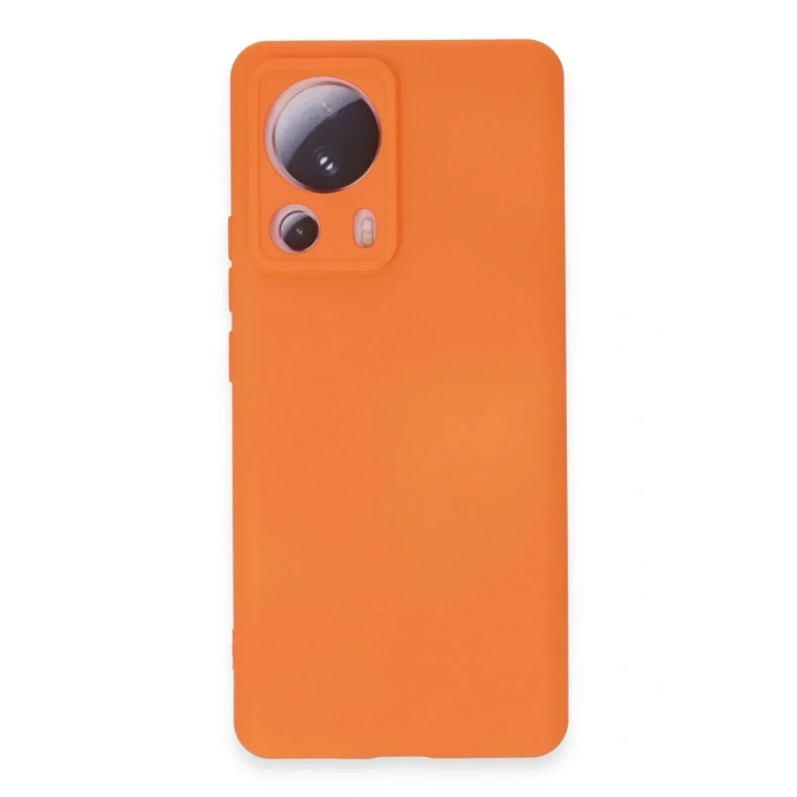 Mey İthalat®   Mi 13 Lite Kılıf Nano içi Kadife Silikon - Turuncu