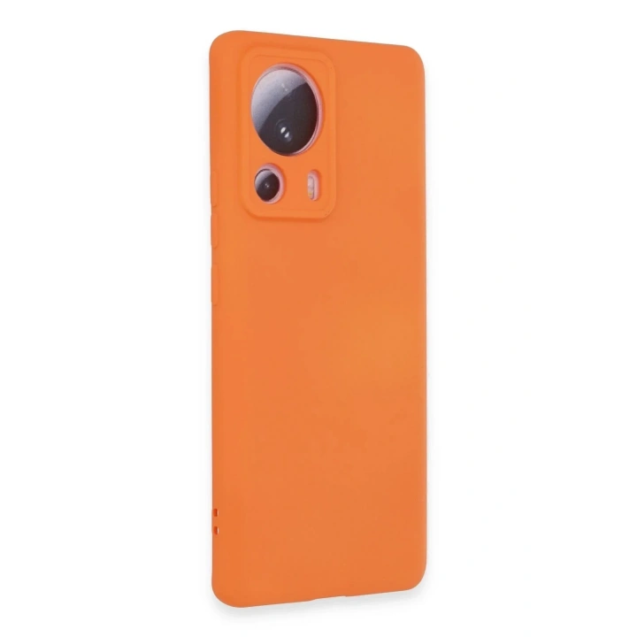 Mey İthalat®   Mi 13 Lite Kılıf Nano içi Kadife Silikon - Turuncu