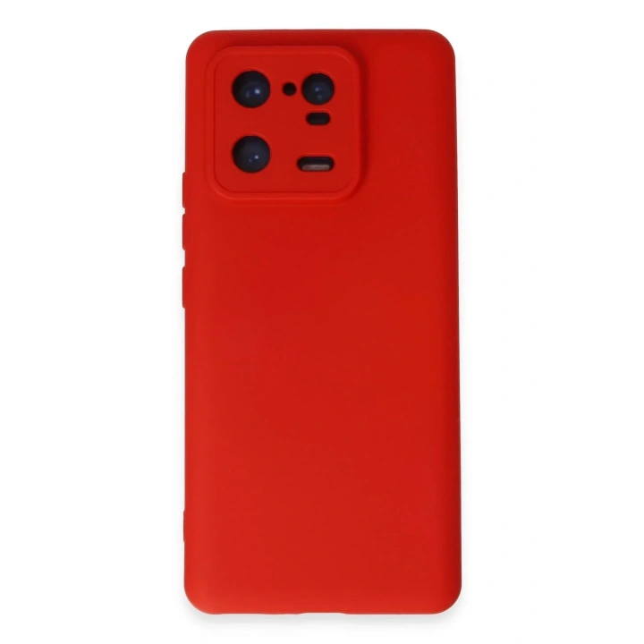 Mey İthalat®   Mi 13 Pro Kılıf Nano içi Kadife Silikon - Kırmızı
