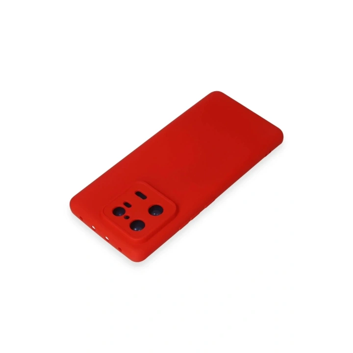 Mey İthalat®   Mi 13 Pro Kılıf Nano içi Kadife Silikon - Kırmızı