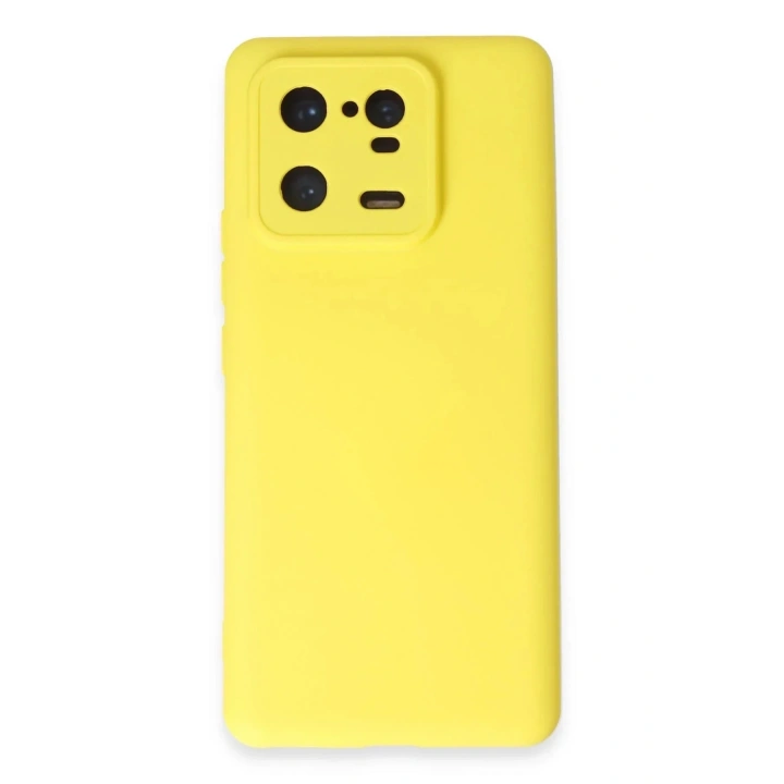 Mey İthalat®   Mi 13 Pro Kılıf Nano içi Kadife Silikon - Sarı