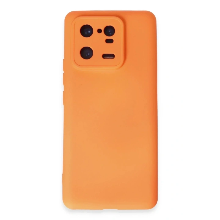 Mey İthalat®   Mi 13 Pro Kılıf Nano içi Kadife Silikon - Turuncu