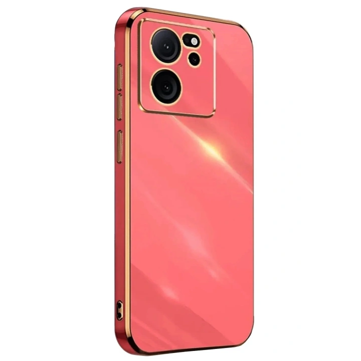 Mey İthalat®   Mi 13T Pro Kılıf Volet Silikon - Kırmızı
