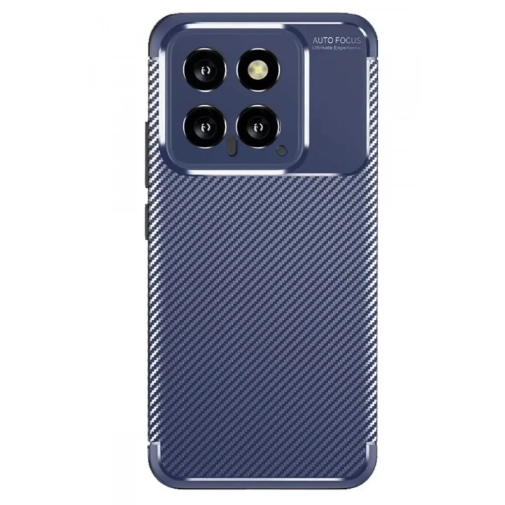 Mey İthalat®   Mi 14T Kılıf Auto Focus Karbon Kapak - Lacivert