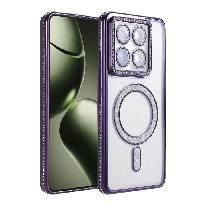 Mey İthalat®   Mi 14T Pro Joke Simli Magneticsafe Kılıf - Derin Mor