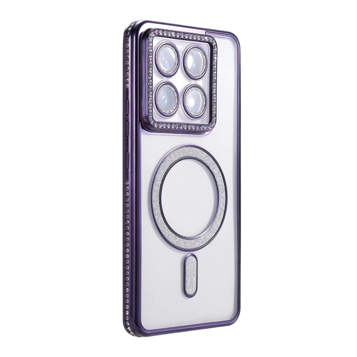 Mey İthalat®   Mi 14T Pro Joke Simli Magneticsafe Kılıf - Derin Mor
