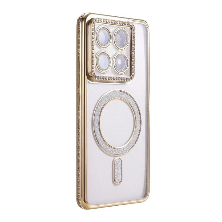 Mey İthalat®   Mi 14T Pro Joke Simli Magneticsafe Kılıf - Gold