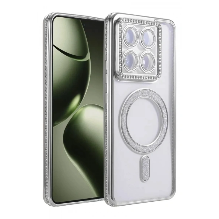 Mey İthalat®   Mi 14T Pro Joke Simli Magneticsafe Kılıf - Gümüş