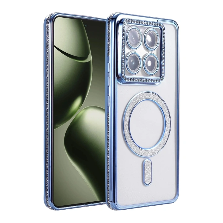 Mey İthalat®   Mi 14T Pro Joke Simli Magneticsafe Kılıf - Mavi
