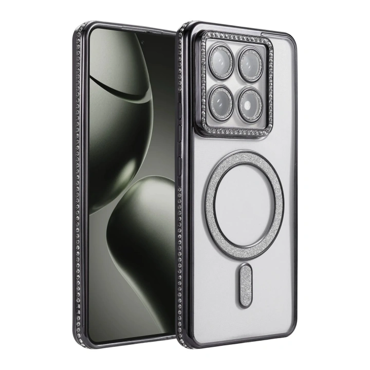 Mey İthalat®   Mi 14T Pro Joke Simli Magneticsafe Kılıf - Siyah