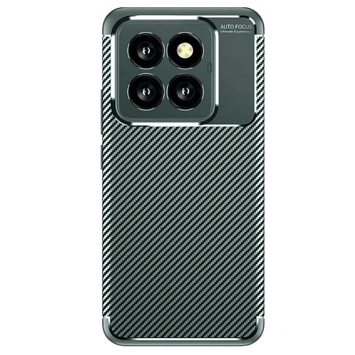 Mey İthalat®   Mi 14T Pro Kılıf Auto Focus Karbon Kapak - Koyu Yeşil