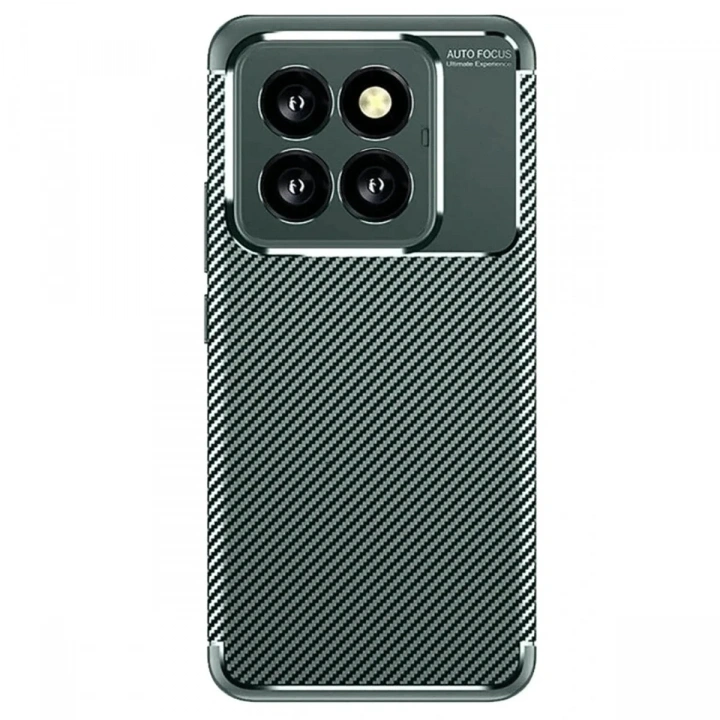Mey İthalat®   Mi 14T Pro Kılıf Auto Focus Karbon Kapak - Koyu Yeşil