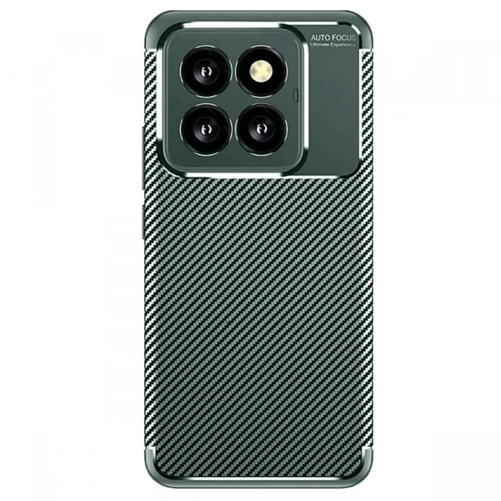 Mey İthalat®   Mi 14T Pro Kılıf Auto Focus Karbon Kapak - Koyu Yeşil