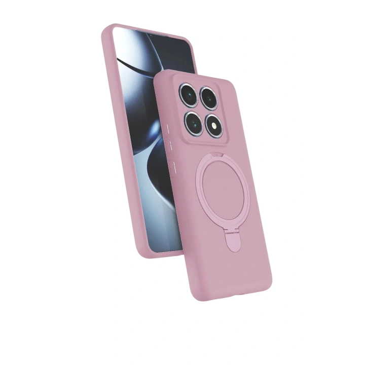 Mey İthalat®   Mi 14T Pro Regal Magsafe Standlı Kapak - Açık Pembe