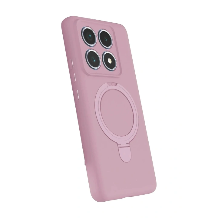 Mey İthalat®   Mi 14T Pro Regal Magsafe Standlı Kapak - Açık Pembe