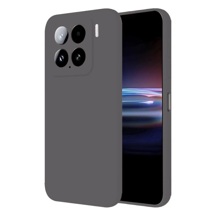Mey İthalat®   Mi 15 Pro Kılıf Nano içi Kadife Silikon - Gri